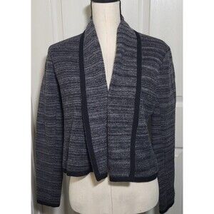 LOFT 100% Merino Wool Open Front Cardigan Jacket Women’s Small Gray Knit Sweater